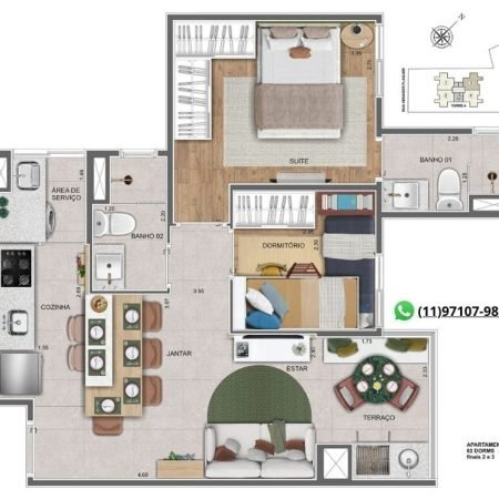 Planta-50m-Residencial-Santorino-Santo-Andre