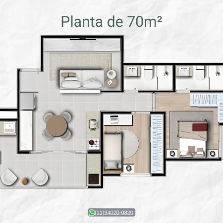 Planta 70m - Vista Verde Santo Andre