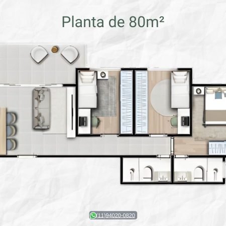 Planta 80m - Vista Verde Santo Andre