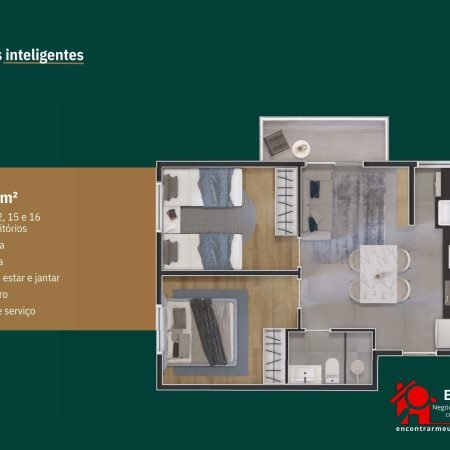 1Planta 43m - Green Park Residence Diadema