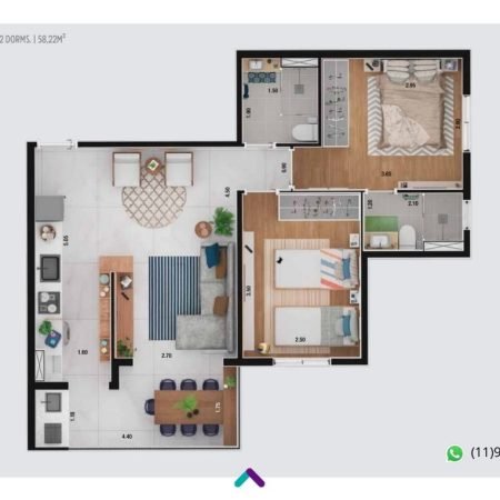 Planta 58m - Upper Petropolis