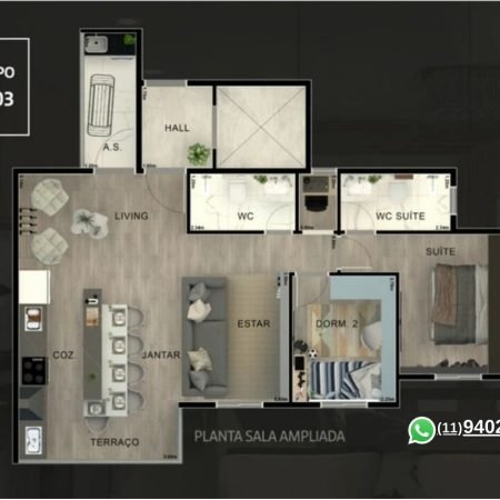 Planta-Sala-Ampliada-Switch Residencial