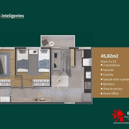 2Planta 45m - Green Park Residence Diadema