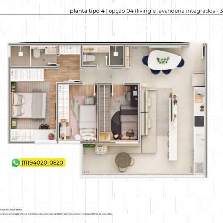 Planta 69m - Aya Ribeirao Pires Home Resort