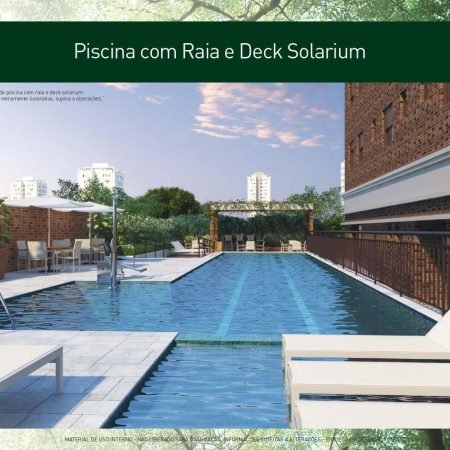 Piscina com raia Deck e Solarium - Vida Bella Lorenzini