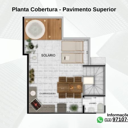 Planta Cobertura - Vista Juquia Residencial