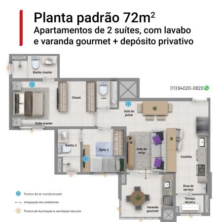 magno jardim - planta 72m